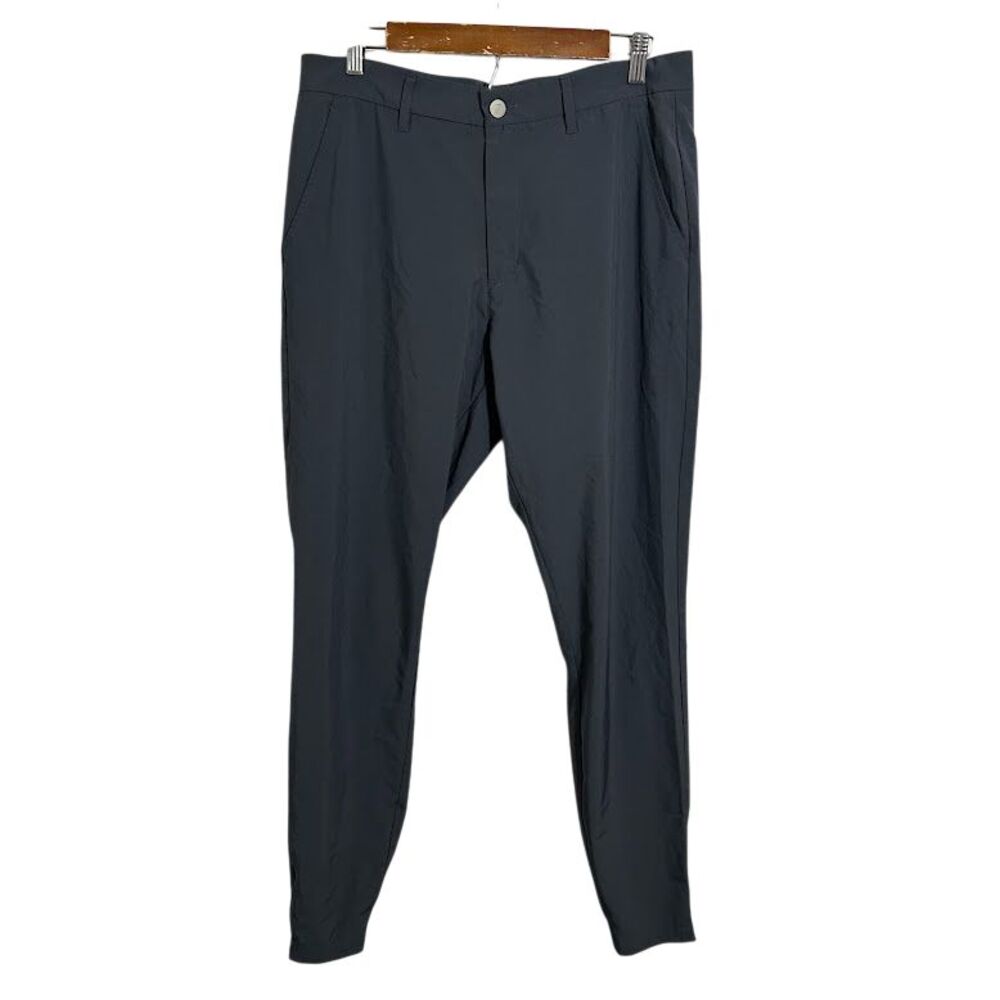 Primo Golf Pants Mens 33x30 Gray Jogger Performance Tapered Stretch Ankle Zip